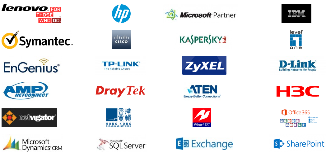 Microsoft, Cisco, IBM, HP, Lenovo, etc.
